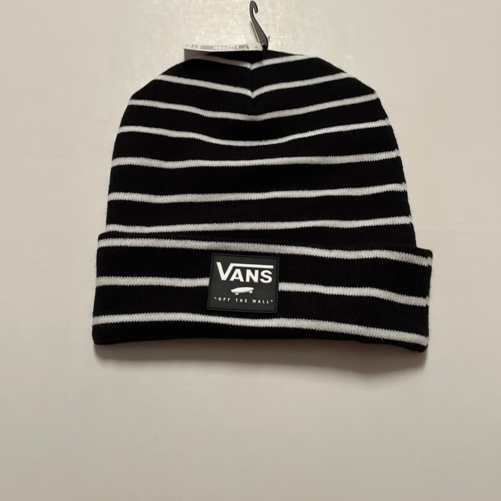 Vans Beanie black striped breaking curfew
